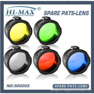 5 in 1 green/red/yellow/blue/White frosted 45mm C8 torch filter flashlight lens